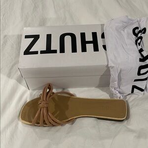 Schutz Blossom Women's Tan Sandals size 9.5